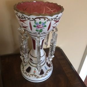 Pair of Bohemian Glass Crystal Lusters